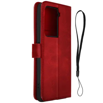 Preklopna torbica za denarnico HTC U23 Pro, Eleganten ovitek serije Rdeca