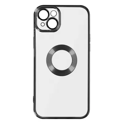 Fleksibilen zašciten ovitek za kamero iz silikonskega gela za iPhone 14 Plus - crn kromiran ucinek
