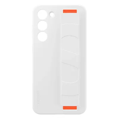 Originalen ovitek za Samsung Galaxy S23 Plus, silikonski mat ucinek z vrvico - bel