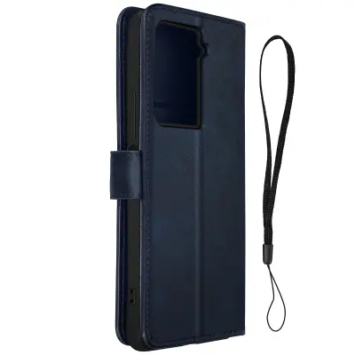 Preklopna torbica denarnica za HTC U23 Pro, eleganten ovitek serije Midnight Blue