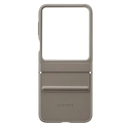 Original Samsung ovitek za Galaxy Z Flip 5, kolekcija z zavihki iz eko usnja - rjava