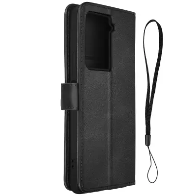 Preklopna torbica za denarnico HTC U23 Pro, crna serija Sleek Cover