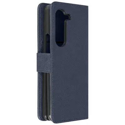 Ovitek denarnica Chesterfield serije Samsung Galaxy Z Fold 5 - polnocno modra