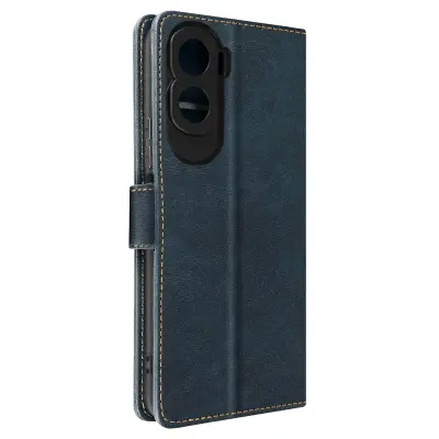 Ovitek za denarnico Honor 90 Lite, zašcita kreditne kartice Anti-RFID - polnocno modra