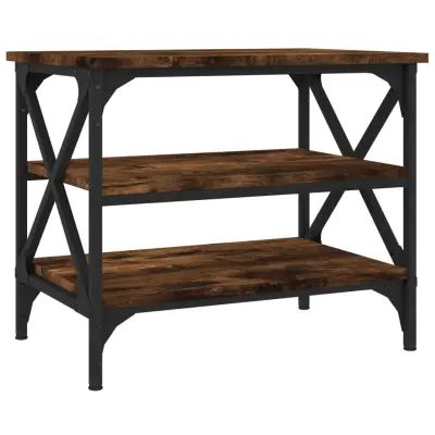 vidaXL Stranska mizica dimljen hrast 55x38x45 cm inženirski les