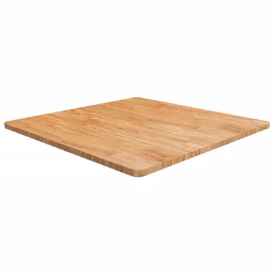 vidaXL Kvadratna mizna plošča sv. rjava 90x90x2,5cm trdna hrastovina