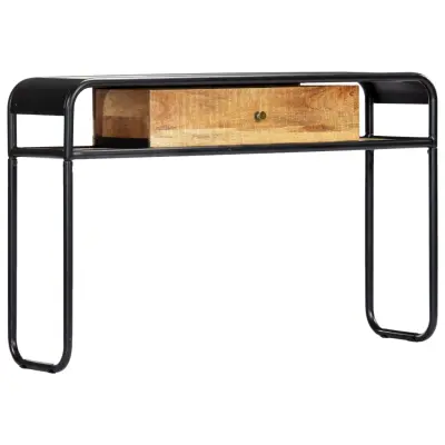 vidaXL Konzolna mizica 118x30x75 cm trden mangov les