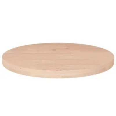vidaXL Okrogla mizna plošča Ø50x2,5 cm neobdelana trdna hrastovina