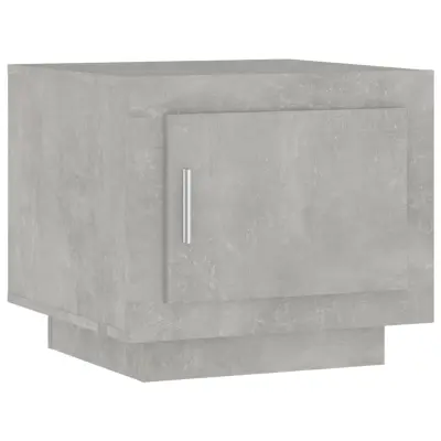 vidaXL Klubska mizica betonsko siva 51x50x45 cm konstruiran les