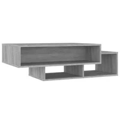 vidaXL Klubska mizica siva sonoma 105x55x32 cm konstruiran les