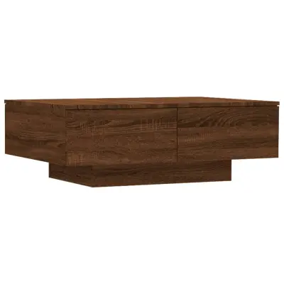 vidaXL Klubska mizica rjavi hrast 90x60x31 cm konstruiran les