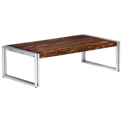 vidaXL Klubska mizica 120x60x35 cm trden predelan les