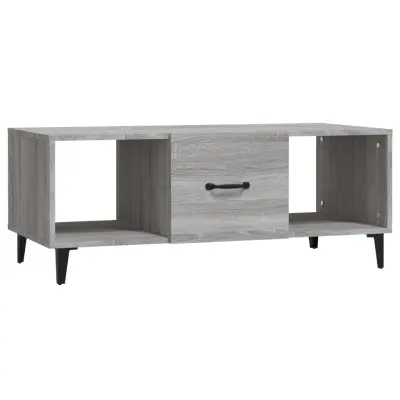vidaXL Klubska mizica siva sonoma 102x50x40 cm inženirski les