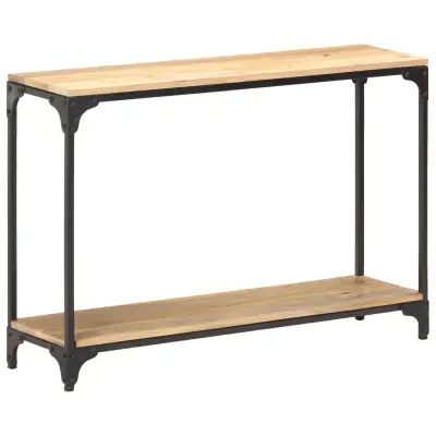 vidaXL Konzolna mizica 110x30x75 cm trden mangov les