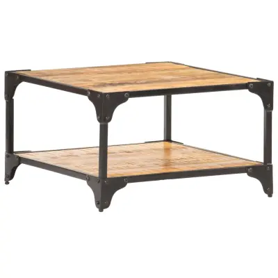 vidaXL Klubska mizica 60x60x35 cm trden mangov les