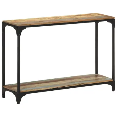 vidaXL Konzolna mizica 110x30x75 cm trden predelan les