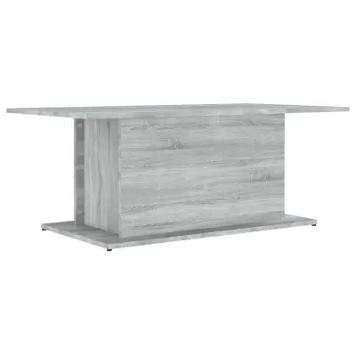 vidaXL Klubska mizica siva sonoma 102x55,5x40 cm iverna plošča