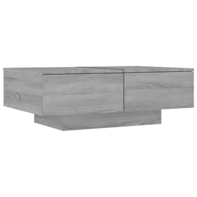 vidaXL Klubska mizica siva sonoma 90x60x31 cm konstruiran les