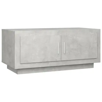 vidaXL Klubska mizica betonsko siva 102x50x45 cm konstruiran les