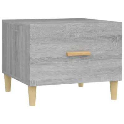 vidaXL Klubska mizica siva sonoma 50x50x40 cm konstruiran les