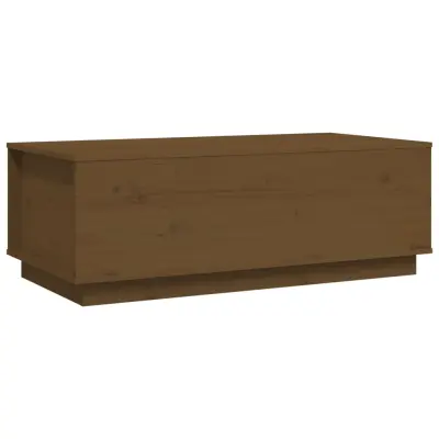 vidaXL Klubska mizica medeno rjava 100x50x35 cm trdna borovina