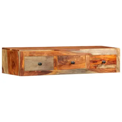 vidaXL Stenska konzolna mizica 100x25x20 cm trden palisander
