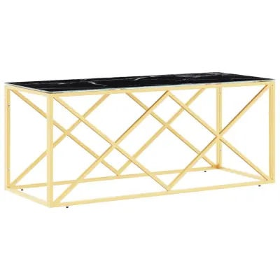vidaXL Klubska mizica 110x45x45 cm nerjaveče jeklo in steklo