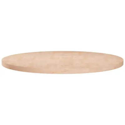 vidaXL Okrogla mizna plošča Ø80x2,5 cm neobdelana trdna hrastovina