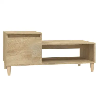 vidaXL Klubska mizica sonoma hrast 100x50x45 cm inženirski les