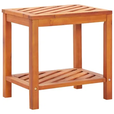 vidaXL Stranska mizica trden akacijev les 45x33x45 cm