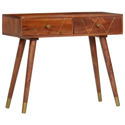vidaXL Konzolna mizica 90x35x76 cm trden akacijev les