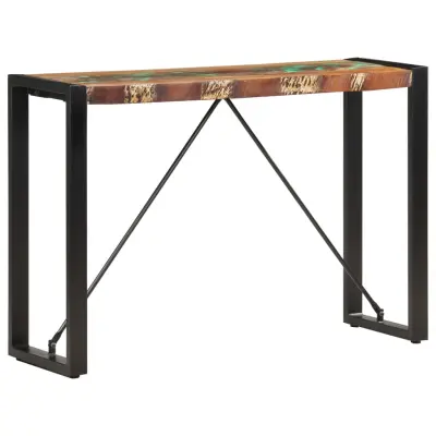 vidaXL Konzolna mizica 110x35x76 cm trden predelan les