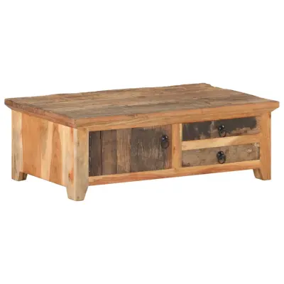 vidaXL Klubska mizica 90x50x31 cm trden predelan les