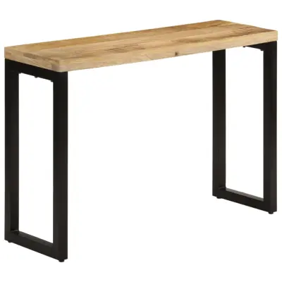 vidaXL Konzolna mizica 110x35x76 cm trden neobdelan mangov les