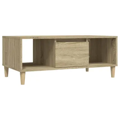 vidaXL Klubska mizica sonoma hrast 90x50x36,5 cm inženirski les