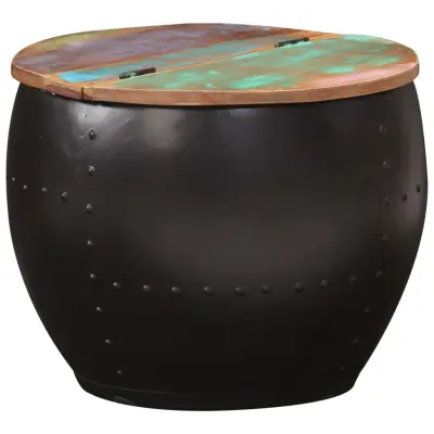 vidaXL Klubska mizica 53x43 cm trden predelan les
