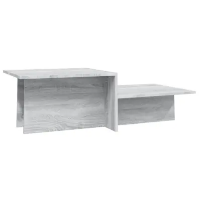 vidaXL Klubska mizica siva sonoma 111,5x50x33 cm konstruiran les