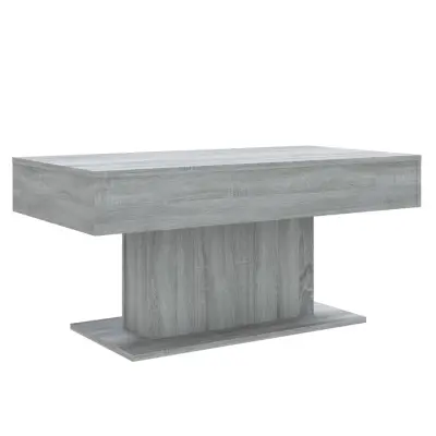 vidaXL Klubska mizica siva sonoma 96x50x45 cm konstruiran les