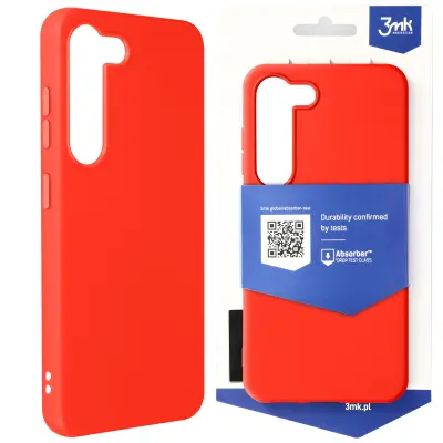Ovitek za Samsung Galaxy S23 Plus Fleksibilen, mehak na dotik, odporen na udarce 1,25 m, 3mk mat ovitek - mat rdec