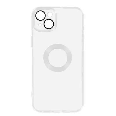 Ovitek iz mehkega gela za iPhone 14 Plus, zašciten s kamero - prozoren