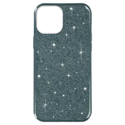 Ovitek z blešcicami za iPhone 14 Plus, mehak silikonski gel s trdo plastjo modre barve