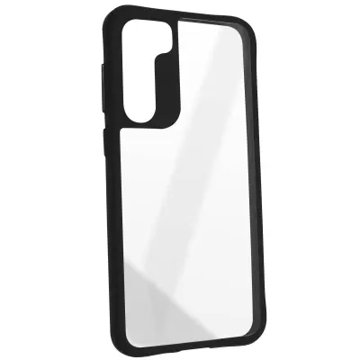 Ovitek, odporen proti udarcem za Samsung Galaxy S23, vojaški standard, 3mk saten armor ovitek - hrbtna stran s prozornim crnim obrisom