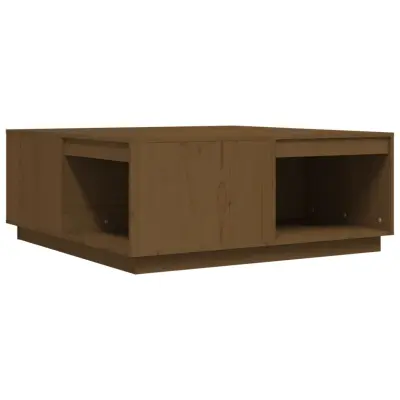 vidaXL Klubska mizica medeno rjava 100x101x40,5 cm trdna borovina