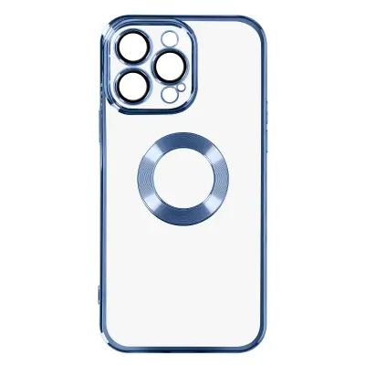 Fleksibilen zašciten ovitek za kamero iz silikonskega gela za iPhone 14 Pro - moder kromiran ucinek