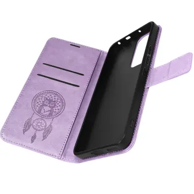 Vijolicna torbica za denarnico Xiaomi 12 Lite z vzorcem mandale Dreamcatcher, podpora za video funkcijo