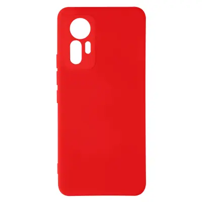 Poltrdi silikonski ovitek Xiaomi 12 Lite z mehkim zakljuckom na dotik - rdec