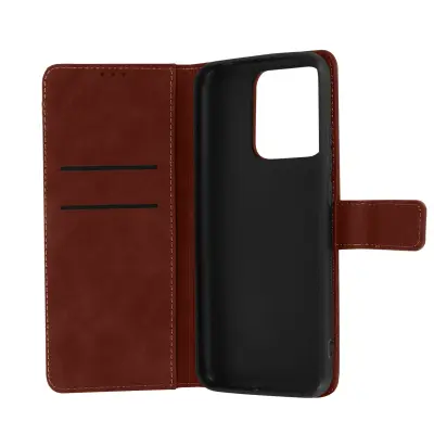 Ovitek za Xiaomi Redmi 10A s preklopom za denarnico, podporo za video, mat rjav z ucinkom mehkega dotika