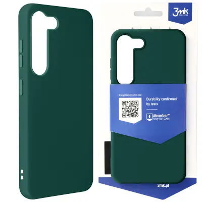 Ovitek za Samsung Galaxy S23 Fleksibilen, mehak na dotik, odporen na udarce 1,25 m, 3mk mat ovitek - mat temno zelen