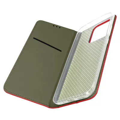 Ovitek za denarnico Xiaomi Redmi 10A z magnetnim preklopom in držalom za kartico, rdec