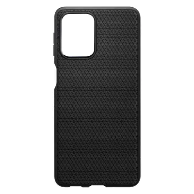 Crna mehka torbica Spigen za Samsung Galaxy M53 5G z geometrijskim vzorcem in vogali, odpornimi proti udarcem, serija Liquid Air